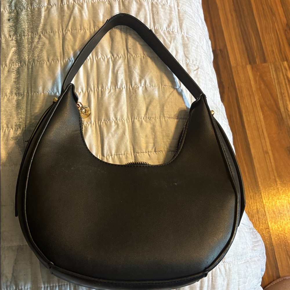 Valentino Orlandi Black Hobo with Gold Studs and V Emblem - Picture 2 of 3